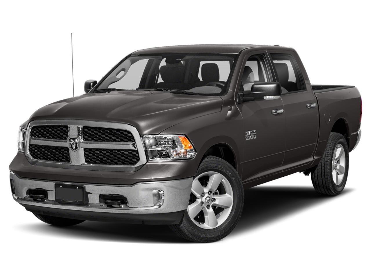 2015 RAM 1500 4WD Crew Cab 5.7 Ft Box Outdoorsman in Granite Crystal Metallic Clearcoat — front three-quarter view