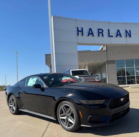 2026 Ford Mustang EcoBoost Fastback in Shadow Black — front three-quarter view
